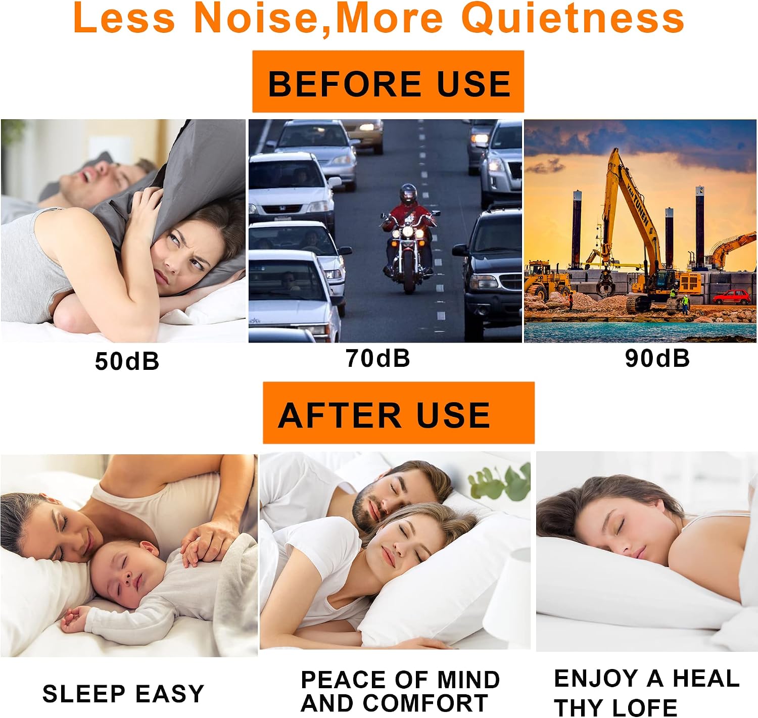 Detalle 2 de EXGOX 14 Pairs silicone ear plugs SNR27 dB for sleep