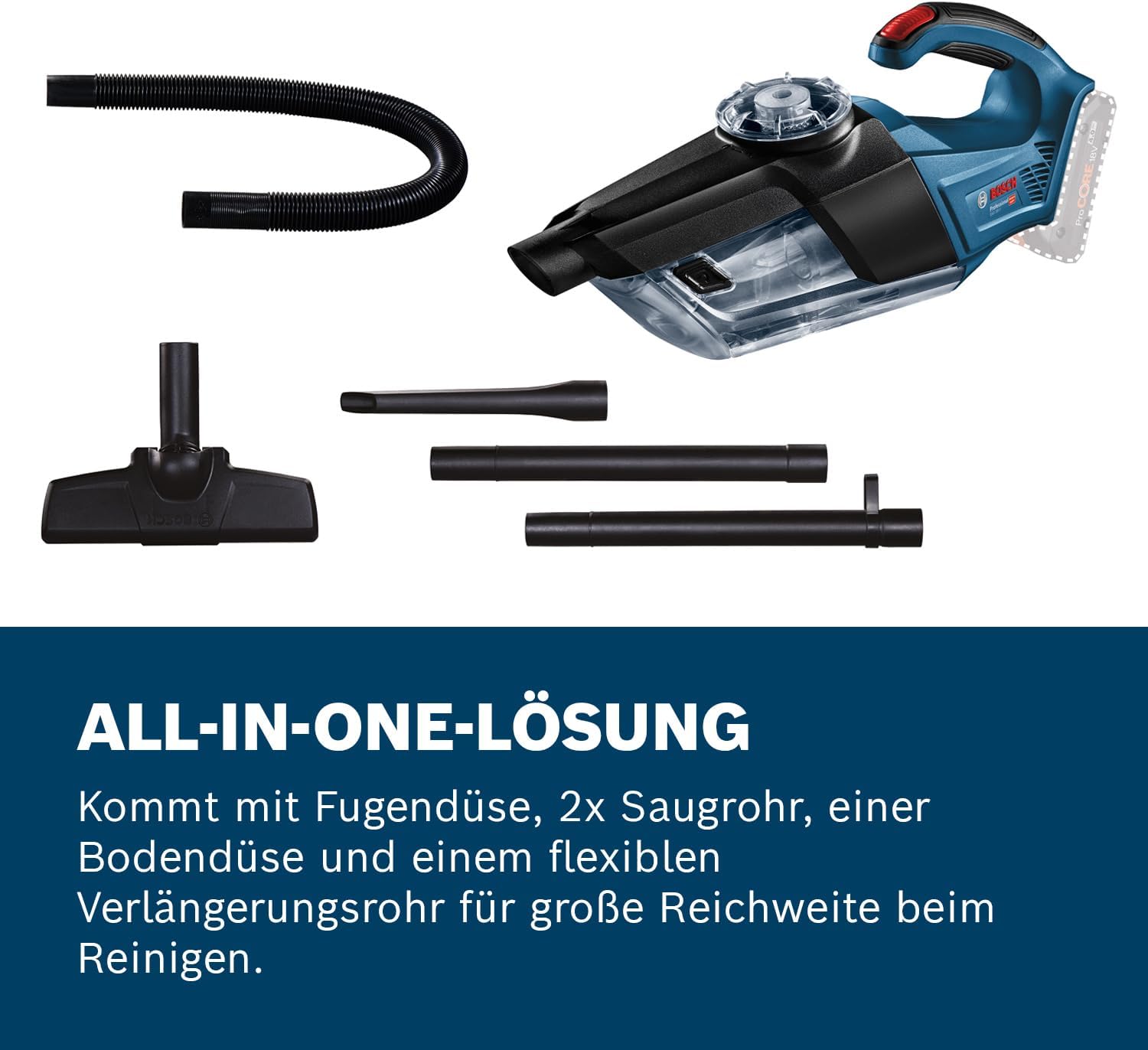 Thumbnail 3 de Bosch Professional GAS 18V-1 Akku-Handstaubsauger für das 18V System (ohne Akku/Ladegerät)
