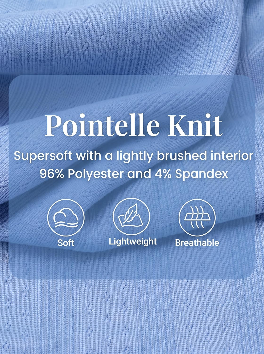 Thumbnail 6 de Ekouaer Women's Pajama Set, Pointelle Knit