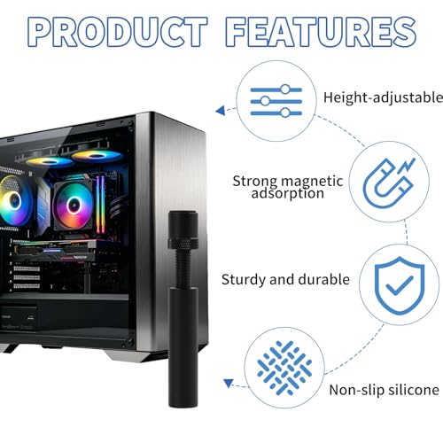 Detalle 2 de Kaelaxroy Soporte para Tarjeta Gráfica GPU en Aluminio Macizo, Regulable 70–120 mm con Base Magnética