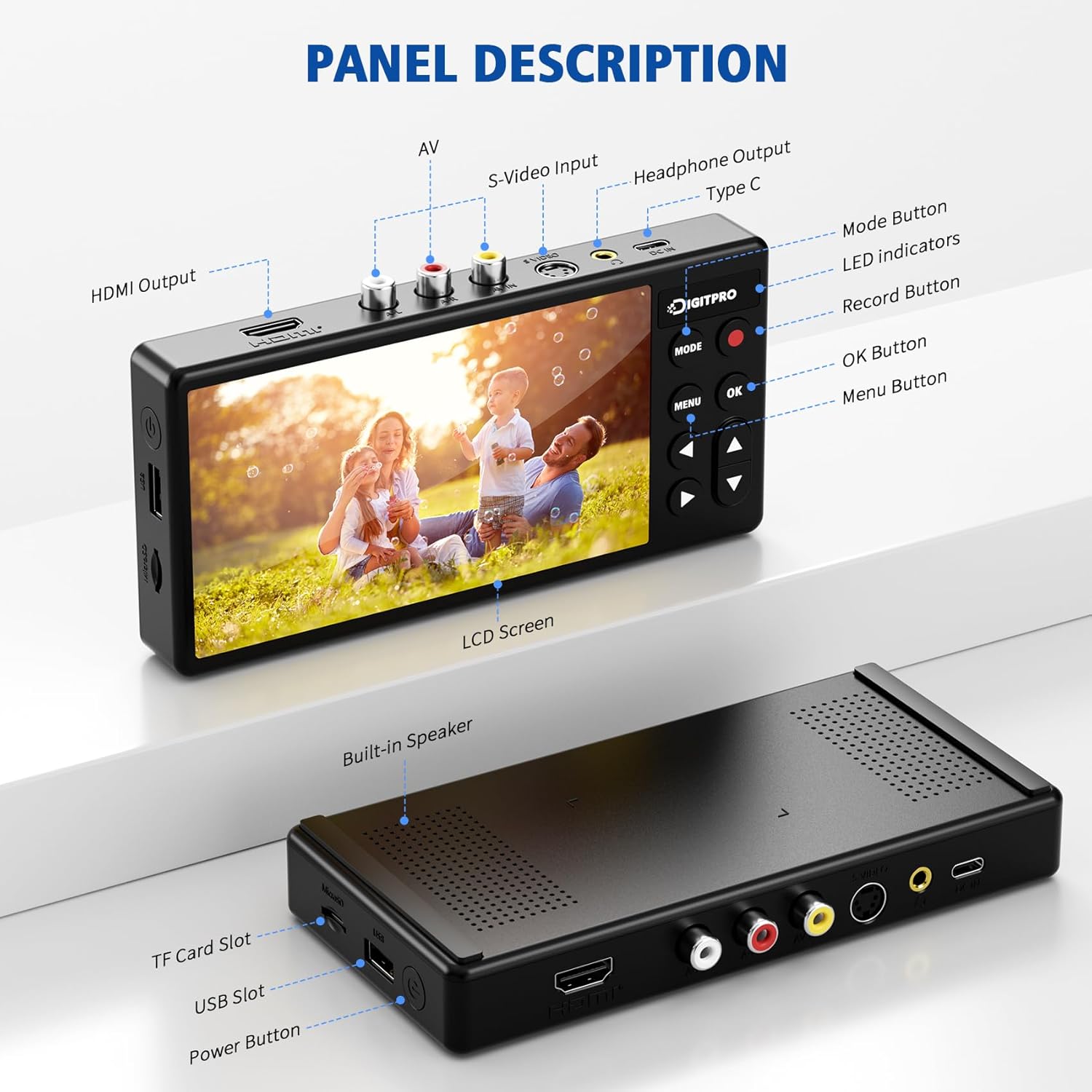 Thumbnail 5 de DigitPro VHS to Digital Converter 1080P 5”