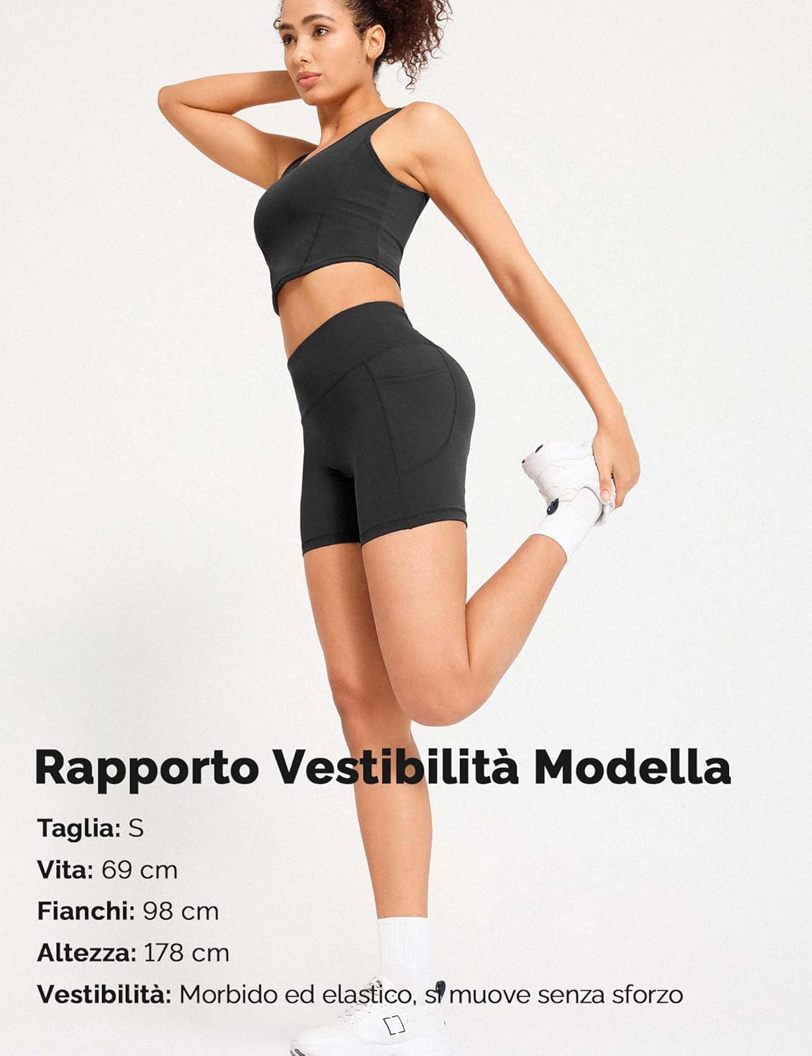 Thumbnail 5 de Yogaration Pantaloncini Palestra Donna – Shorts Vita Alta con Tasche e Cuciture Senza Cuciture