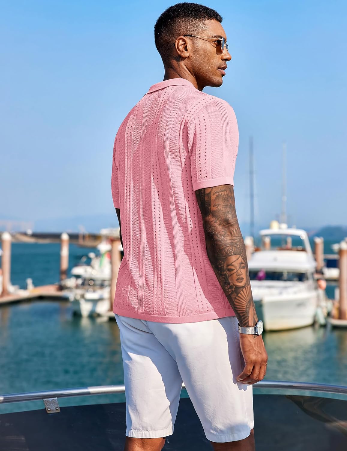 Thumbnail 2 de COOFANDY Men's Knit Polo Shirt