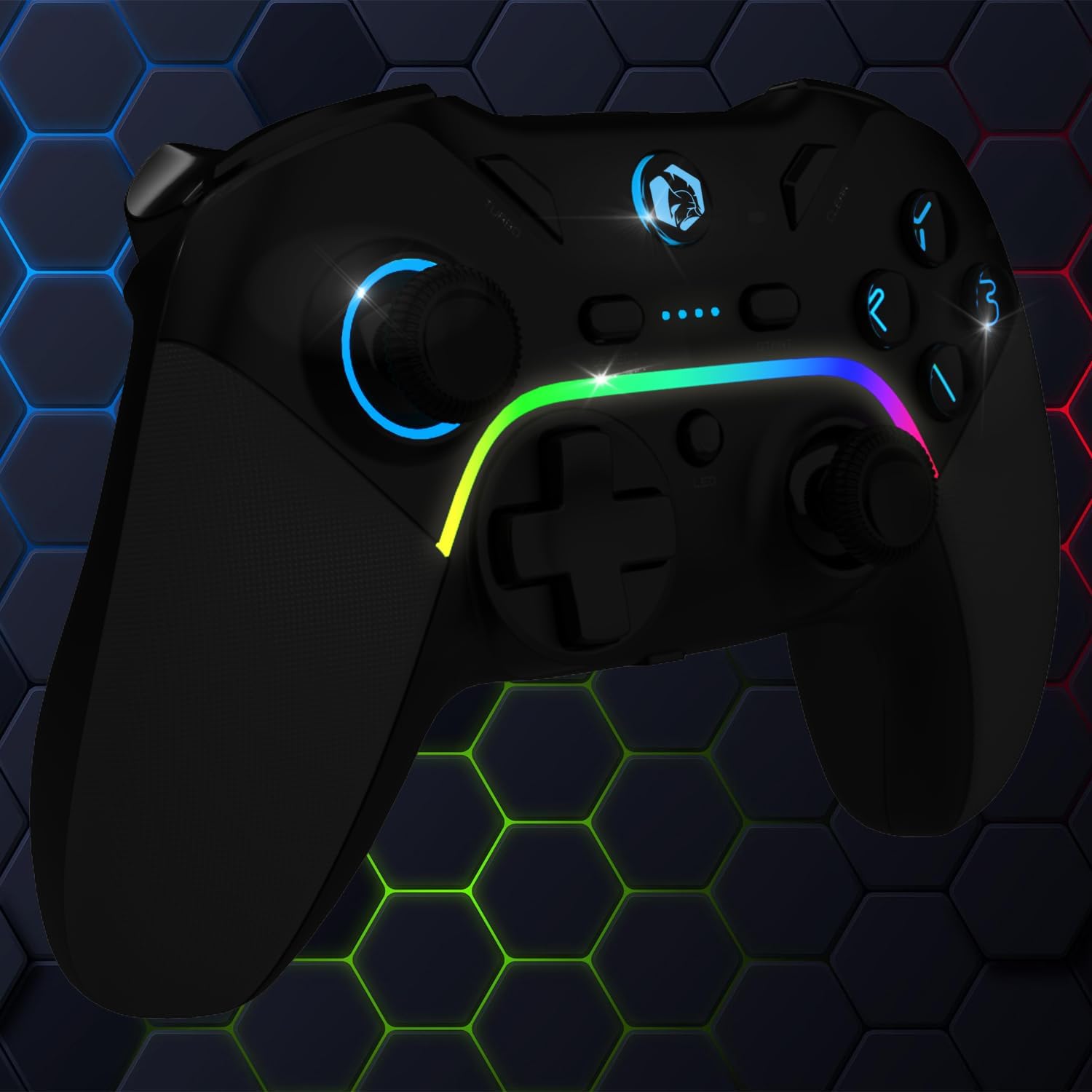 Thumbnail 6 de EMPIRE GAMING – Manette de jeu sans fil WiFi 2,4 GHz rechargeable (PC/PS3/Switch) avec macro, double vibration et jack 3,5 mm