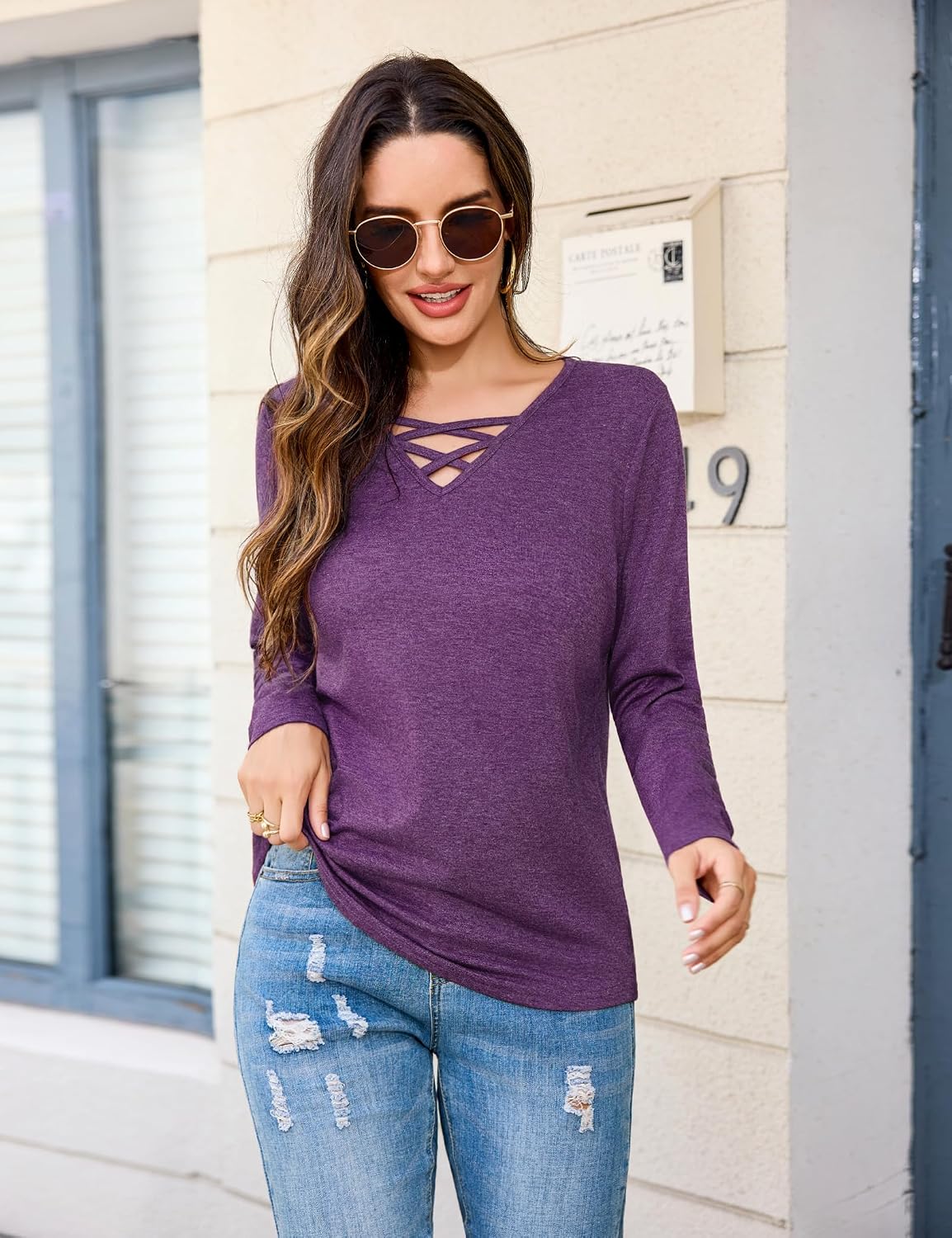 Thumbnail 3 de Totatuit Camiseta Mujer Elegante Escote en V
