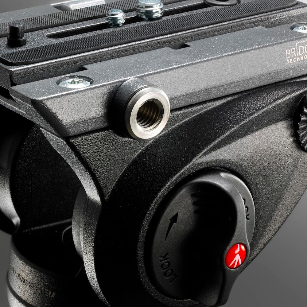 Detalle de Manfrotto MVH500AH Rotule Vidéo Noir Mini Pro avec Plaque de Base