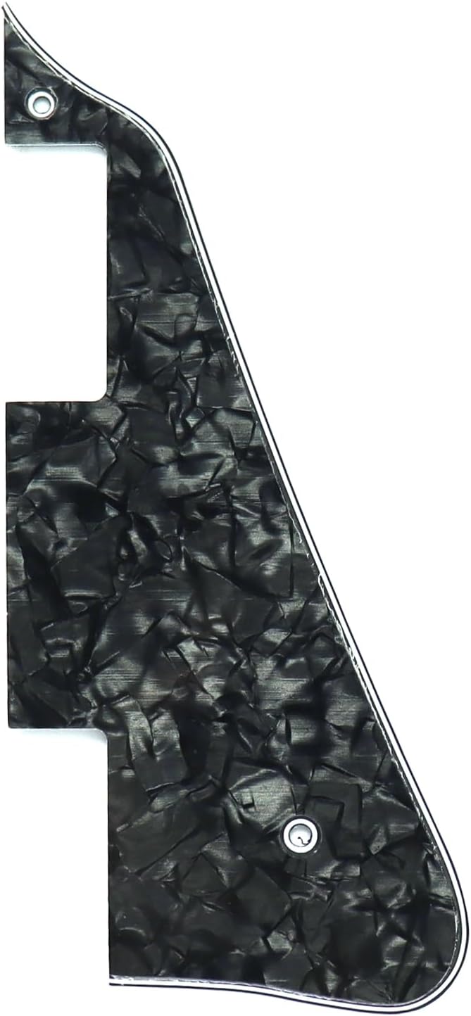 Detalle de LP-Style Electric Guitar Pickguard Black Pearl