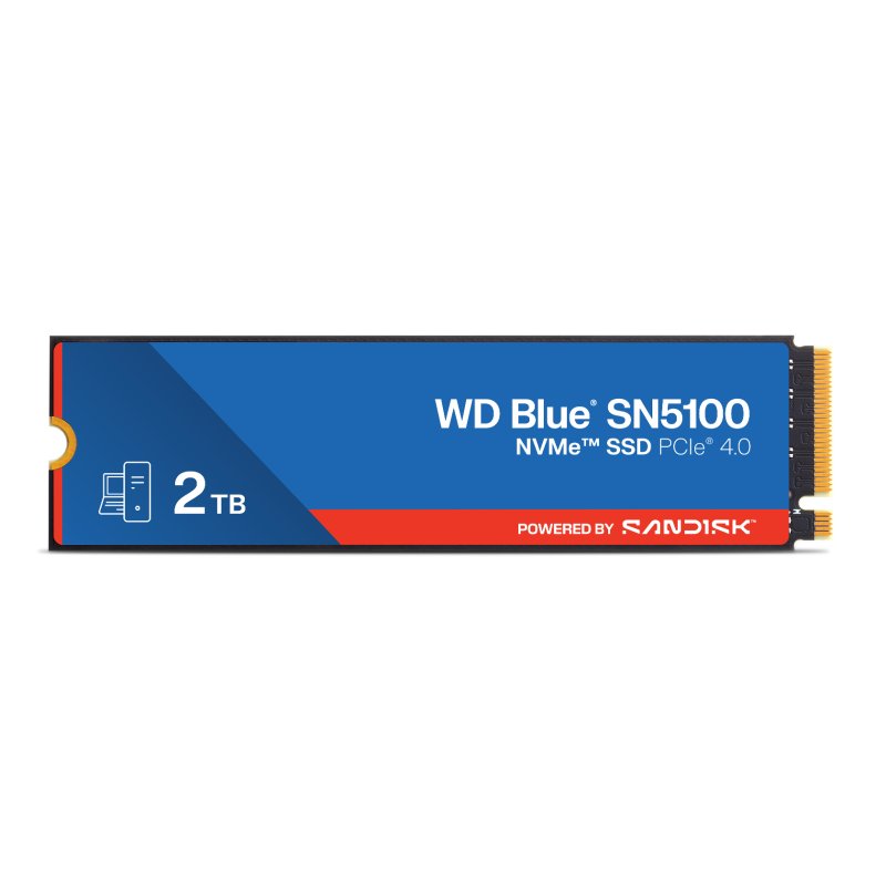 Detalle de SanDisk SN5100 NVMe 2TB para velocidad