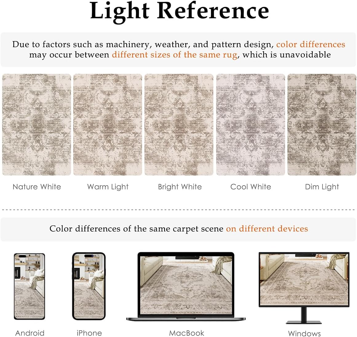 Thumbnail 1 de HUGEAR Vintage Beige Rug 180x270cm