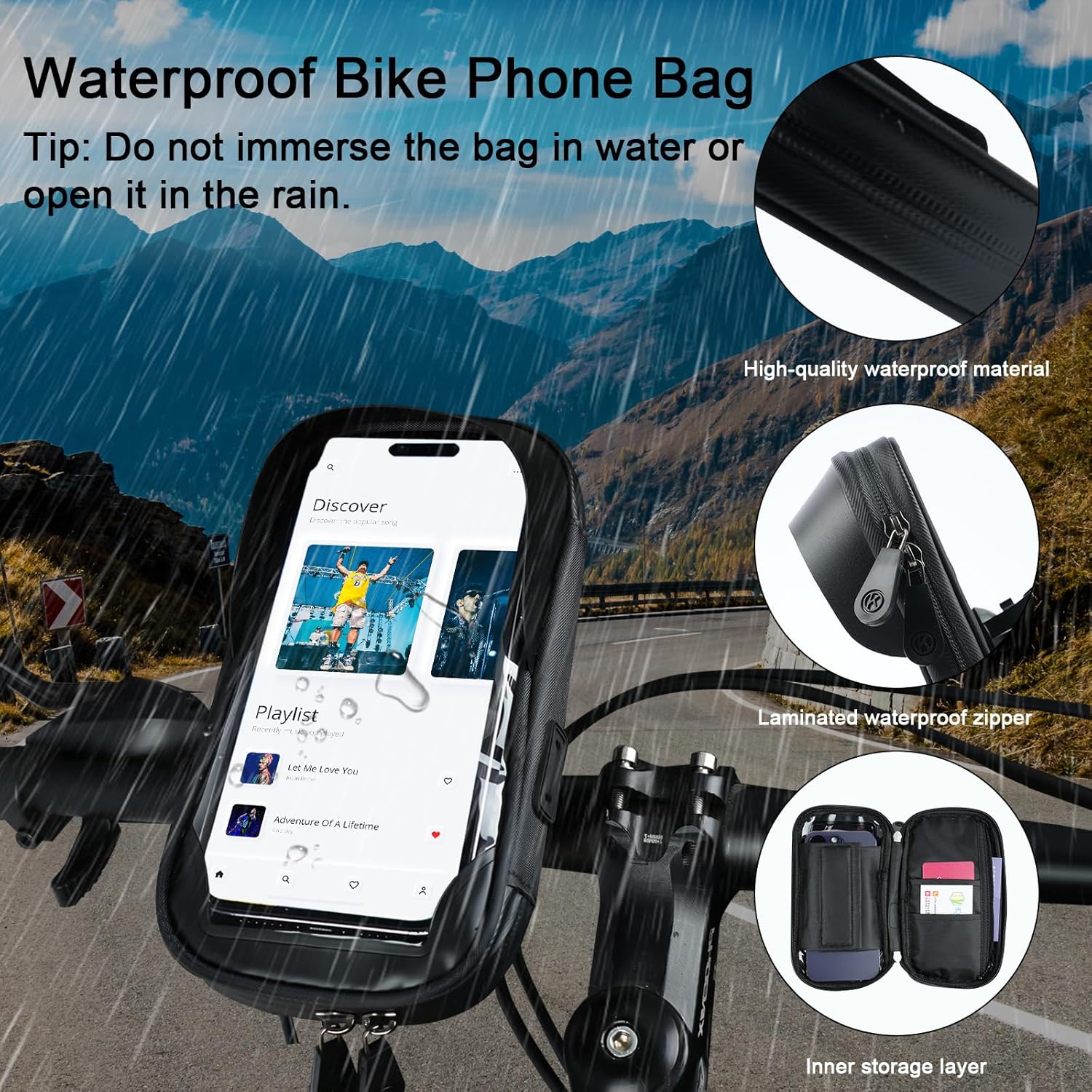 Thumbnail 2 de flintronic Bolsa Bici con Soporte Teléfono 6,4
