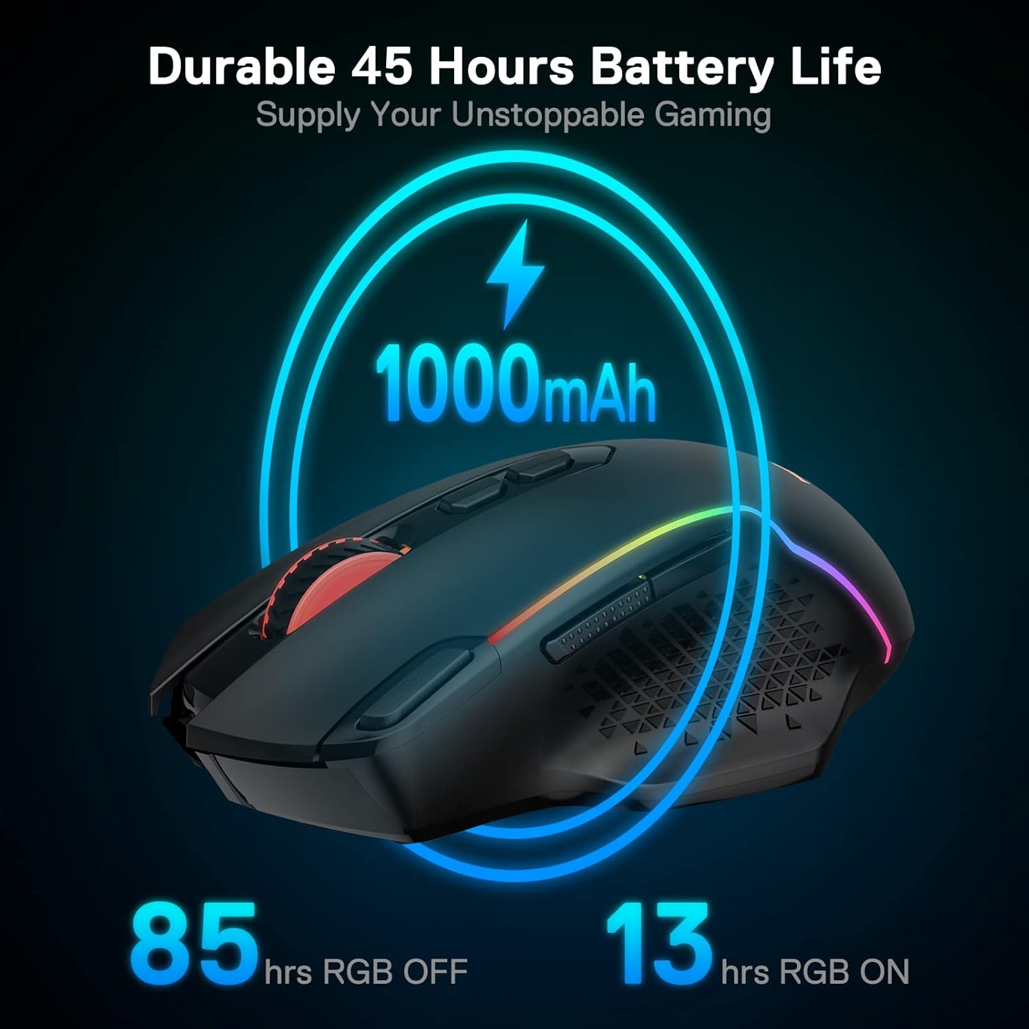 Thumbnail 6 de Redragon M810 Pro Gaming-Maus (kabelgebunden & kabellos) mit 10.000 DPI, 8 Makrotasten und RGB