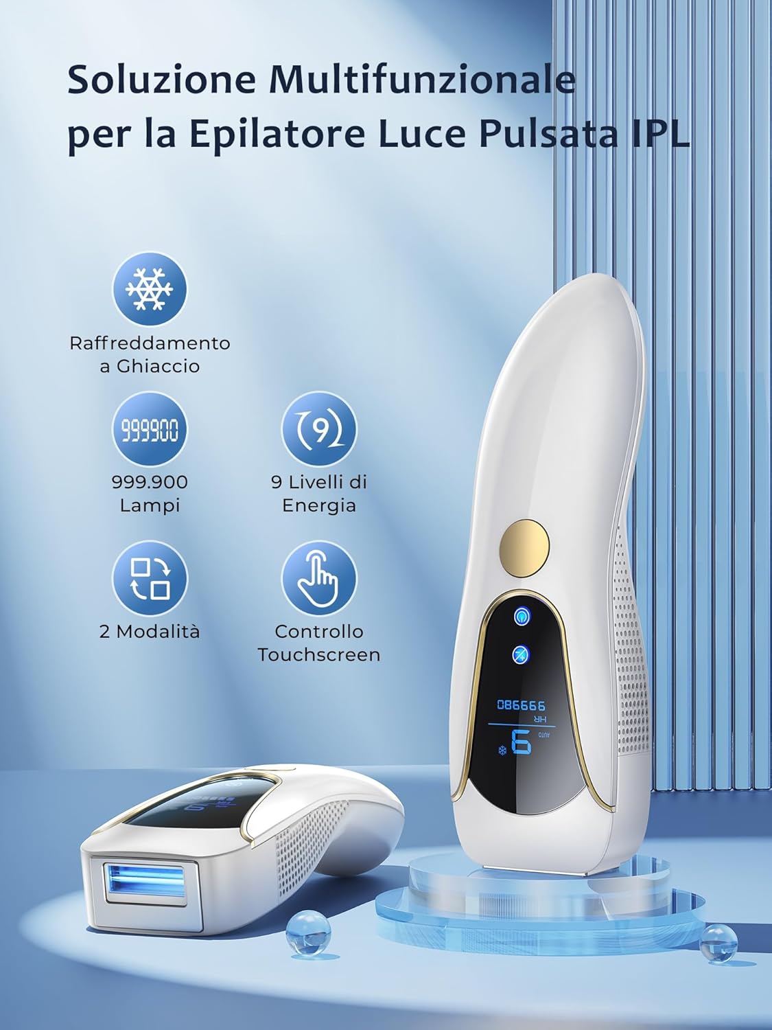 Thumbnail 1 de Epilatore Luce Pulsata 19,35 J con funzione ghiaccio 🪒