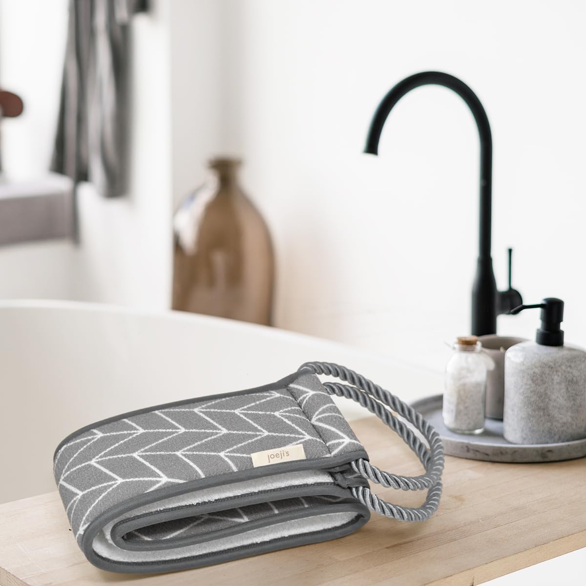 Thumbnail 6 de Joeji's Kitchen Back Scrubber for Shower – eco-friendly plant fibre loofah strap with double-sided exfoliating cleansing