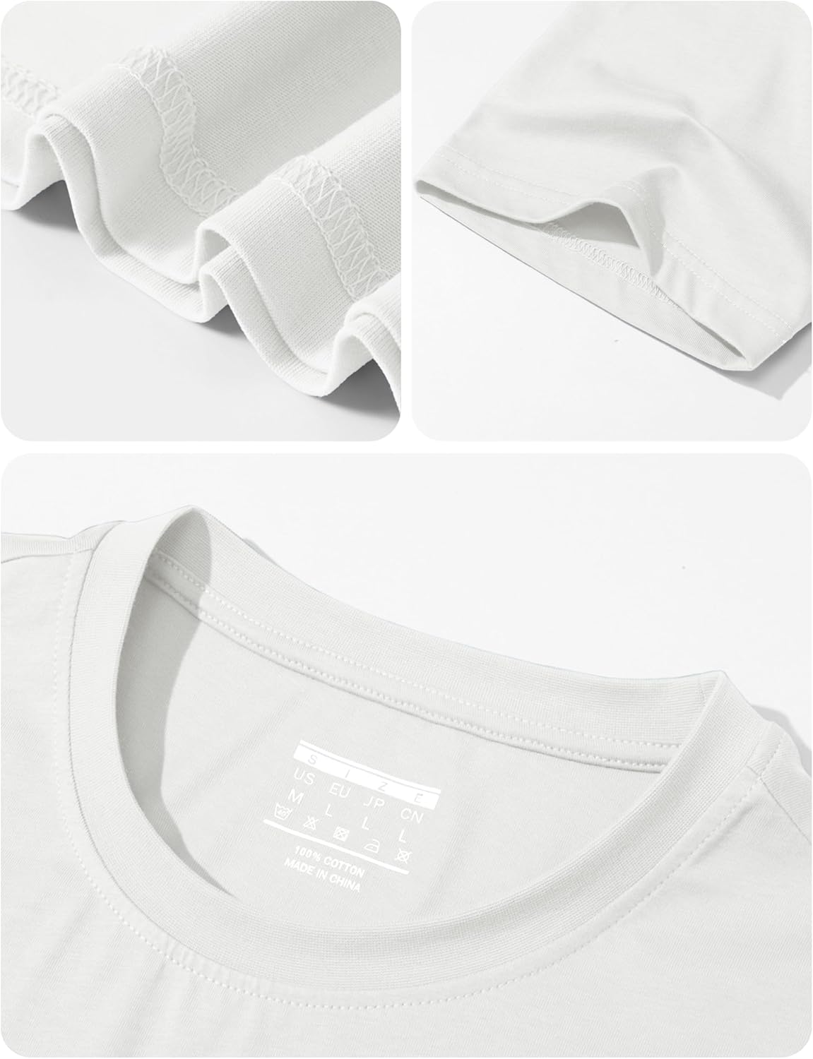 Thumbnail 5 de TACVASEN Herren Basic Baumwoll-T-Shirt kurzarm – softer Rundhals, Regular Fit
