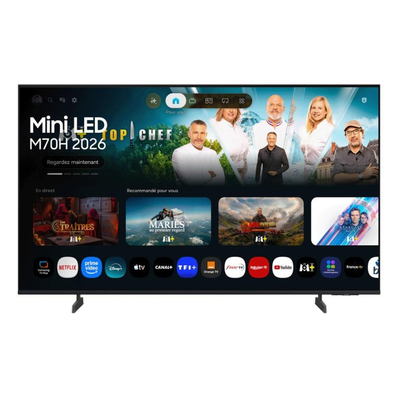 Detalle de Samsung TU75M70HAUXXC 75" Mini LED 4K: gran formato para cine en casa con Android TV Tizen