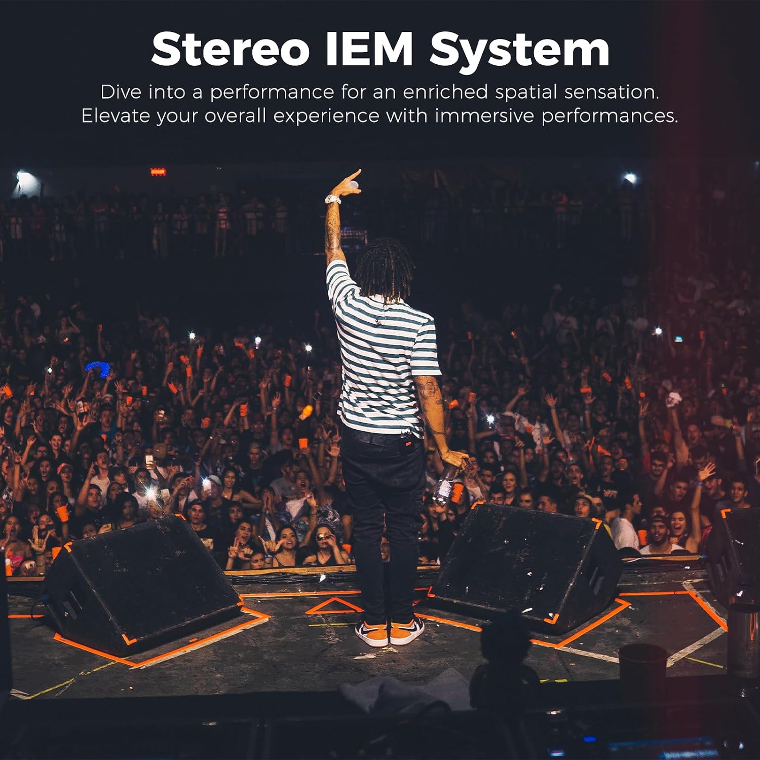 Detalle de XTUGA SEM200 Stereo Wireless In-Ear Monitor System, 2 Bodypacks, UHF