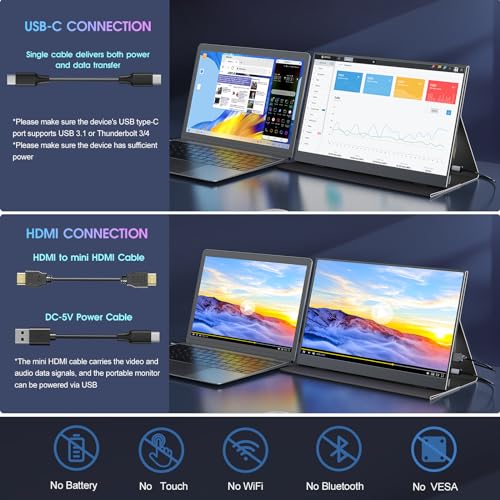 Thumbnail 1 de COOLHOOD Monitor Portátil 15.6" FHD IPS USB-C/Mini HDMI