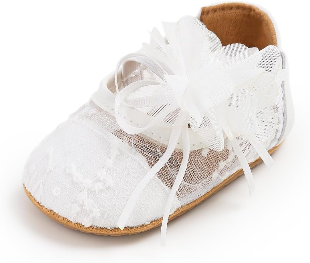 Detalle de RVROVIC baby girl moccasins & princess sparkly soft-sole prewalker shoes (mary jane style)