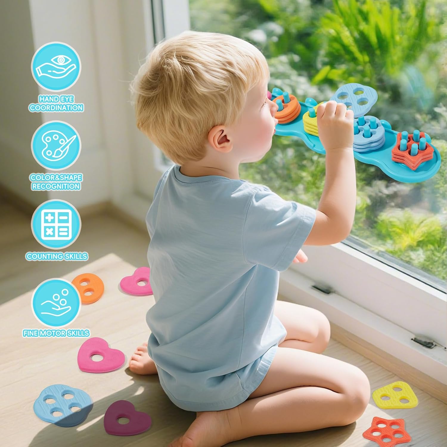 Thumbnail 2 de Bath Toys Shape Sorter with 20 Silicone Pieces