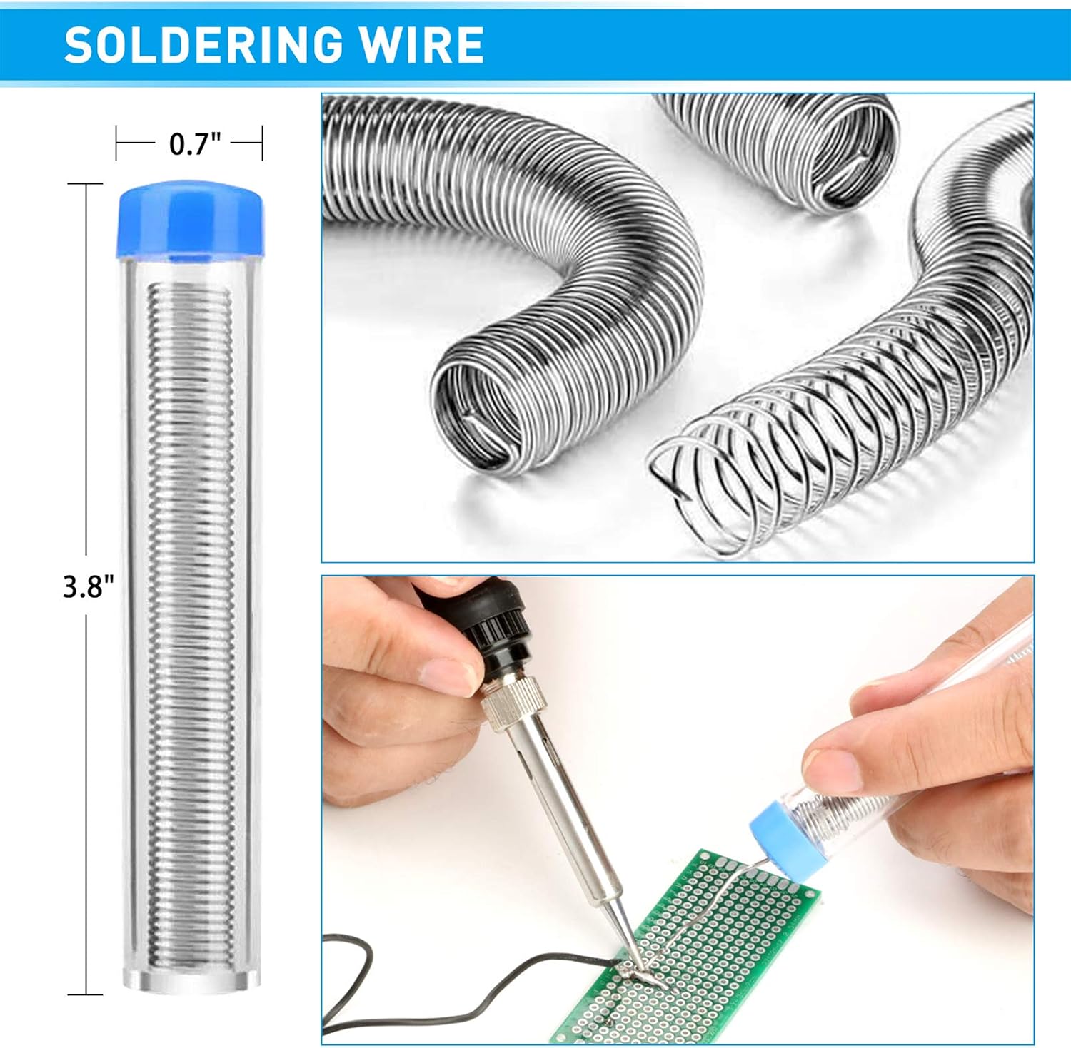 Thumbnail 4 de Q-MING 791300515966 60W Soldering Iron Kit, Adjustable Temperature, Ceramic Core