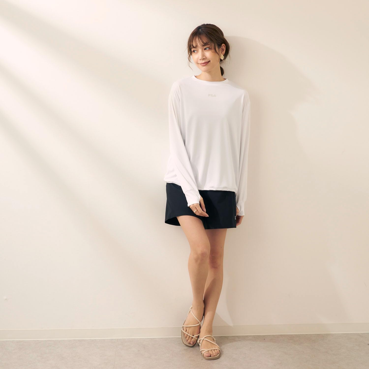 Thumbnail 1 de FILA 315187N レディース水陸両用水着4点セット UV遮蔽率90%以上・長袖Tシャツ付き