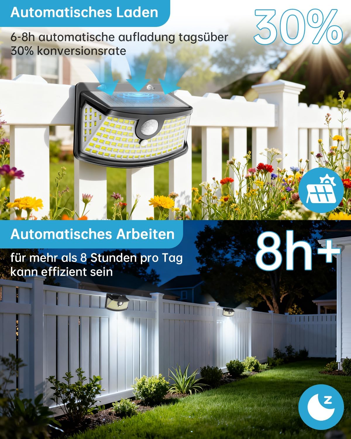Detalle 2 de Solarlampen für Außen IP65 mit 120 LEDs