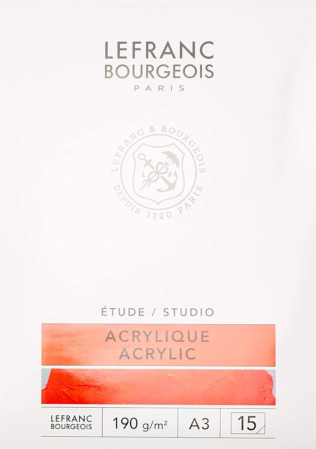 Detalle de Bloc Lefranc Bourgeois A3 — 15 feuilles, papier acrylique 190 g