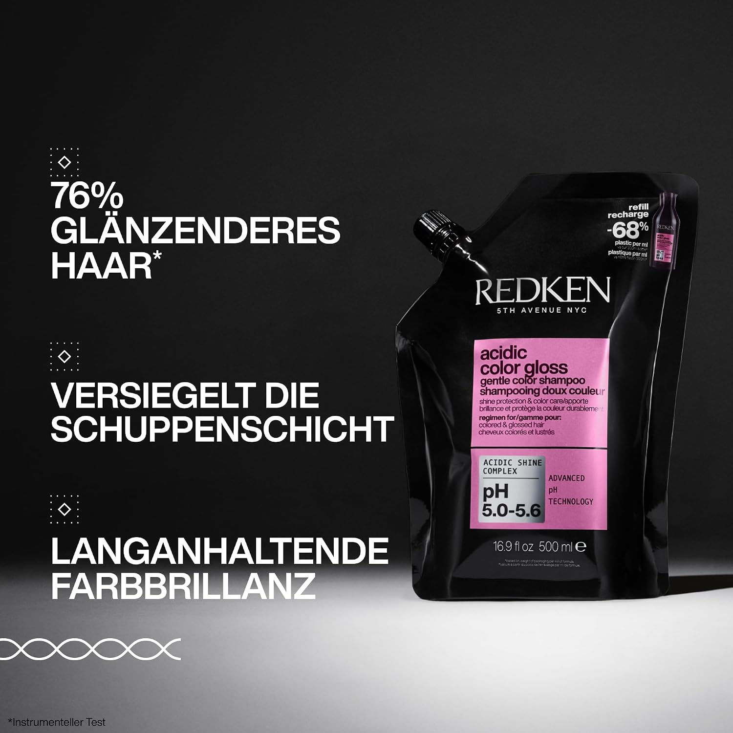 Detalle de Redken Acidic Color Gloss Pflegendes Shampoo für gefärbtes Haar – Reinigung & Farbschutz