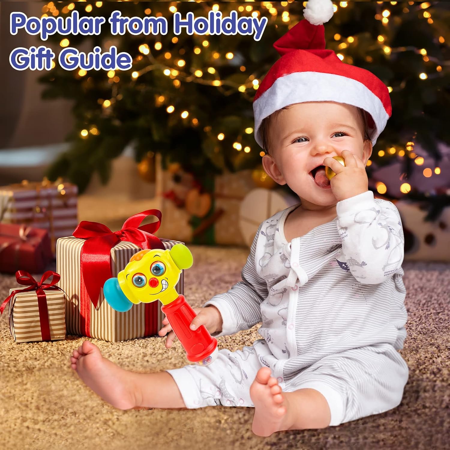 Thumbnail 6 de HOLA musical hammer rattle toy for 12–18 months – lights, sounds & learning modes