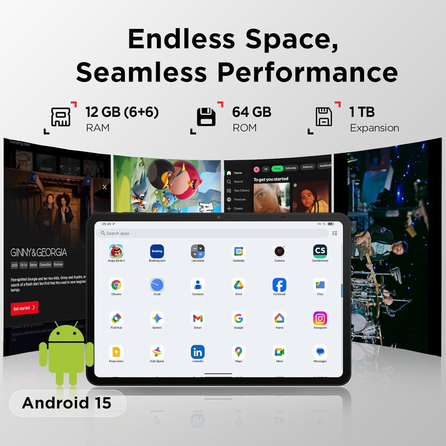 Thumbnail 5 de TCL NXTPAPER 11 Gen 2 Android Tablet (11-inch) with NXTPAPER 4.0 Display, Stylus & Notebook Features, Gray