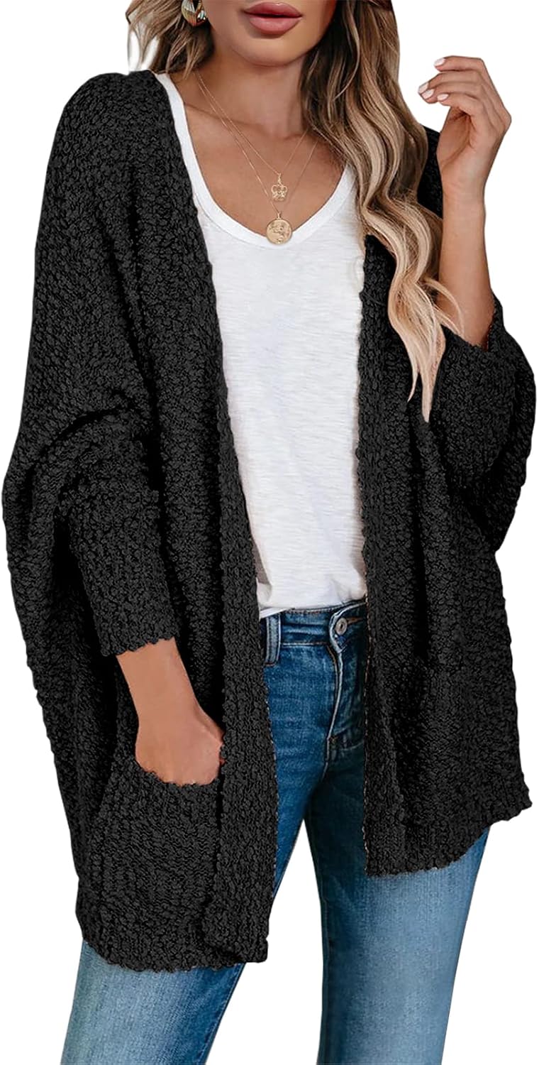 Detalle de Saodimallsu Women's Chunky Popcorn Cardigan oversized sweater