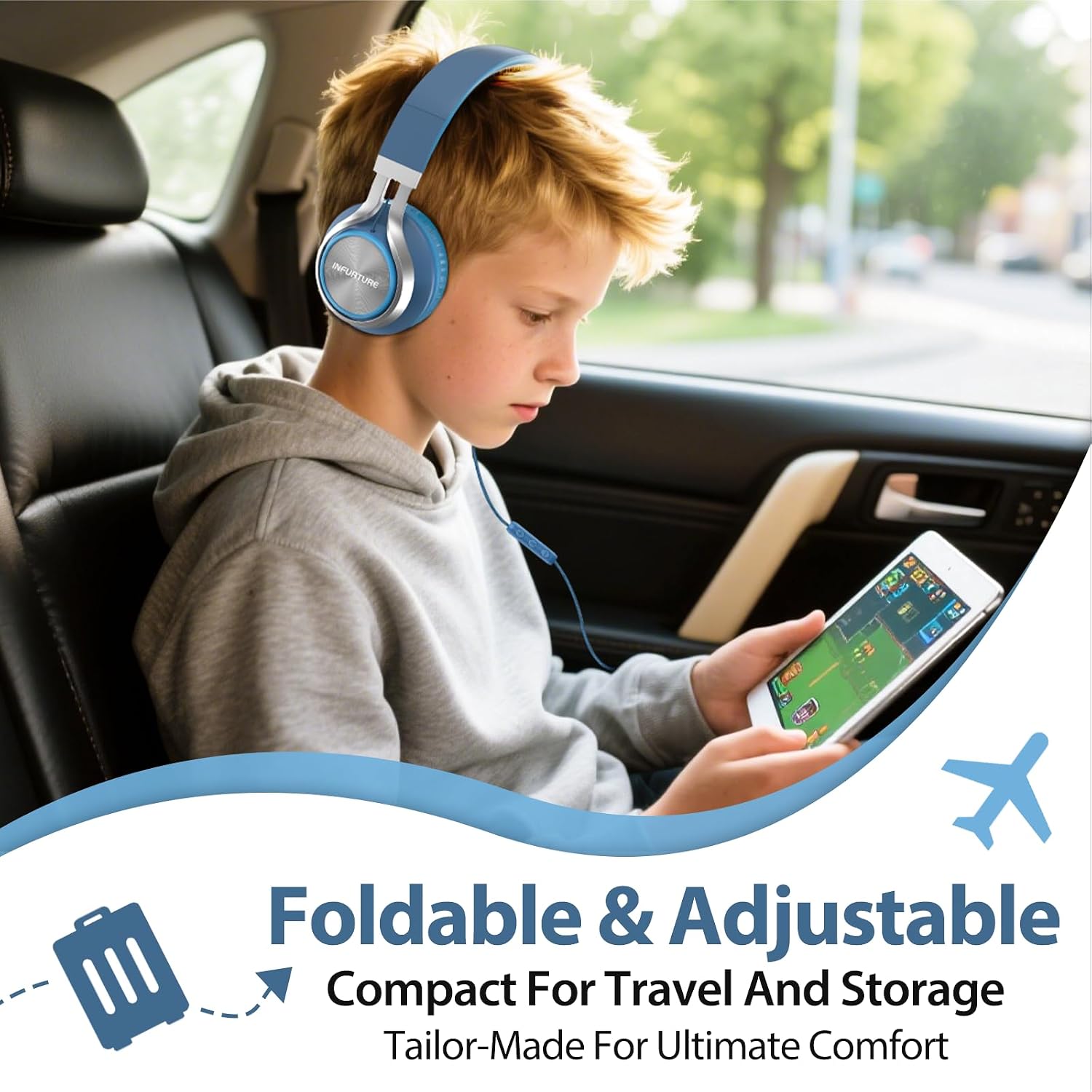 Detalle de USB-C over-ear headphones with mic