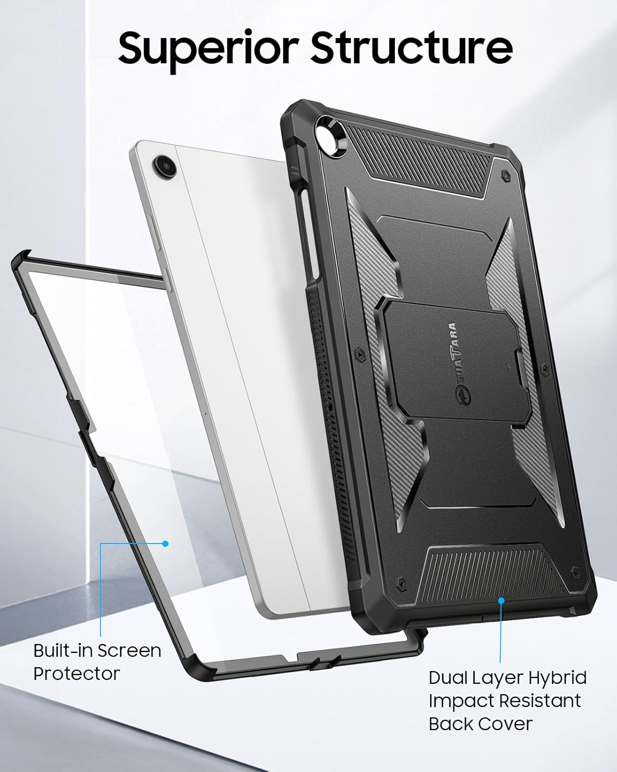Detalle 2 de FINTIE Antiurto Cover per Samsung Galaxy Tab A11+ Plus 11" 2025 e Tab A9+ Plus 11" 2023: protezione robuste con supporto