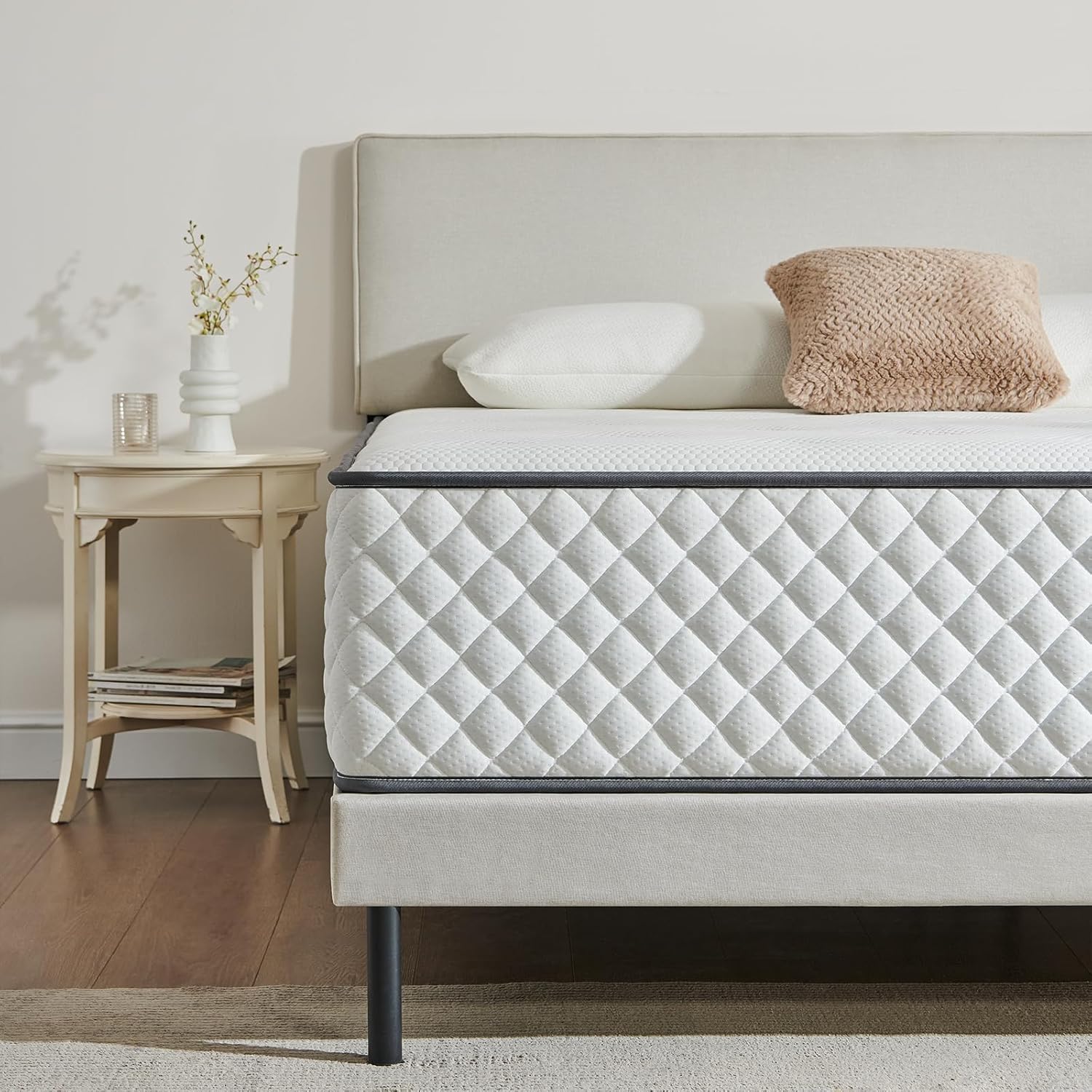 Detalle 2 de Sleremind Double Mattress: 7-Zone Hybrid Pocket Spring, Medium-Firm with Cooling Gel Memory Foam (135×190×22cm)