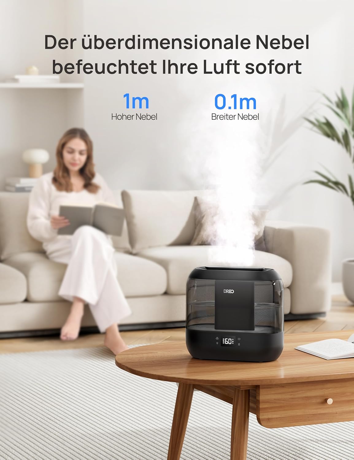 Detalle 2 de Dreo Smart Luftbefeuchter 4L für Schlafzimmer
