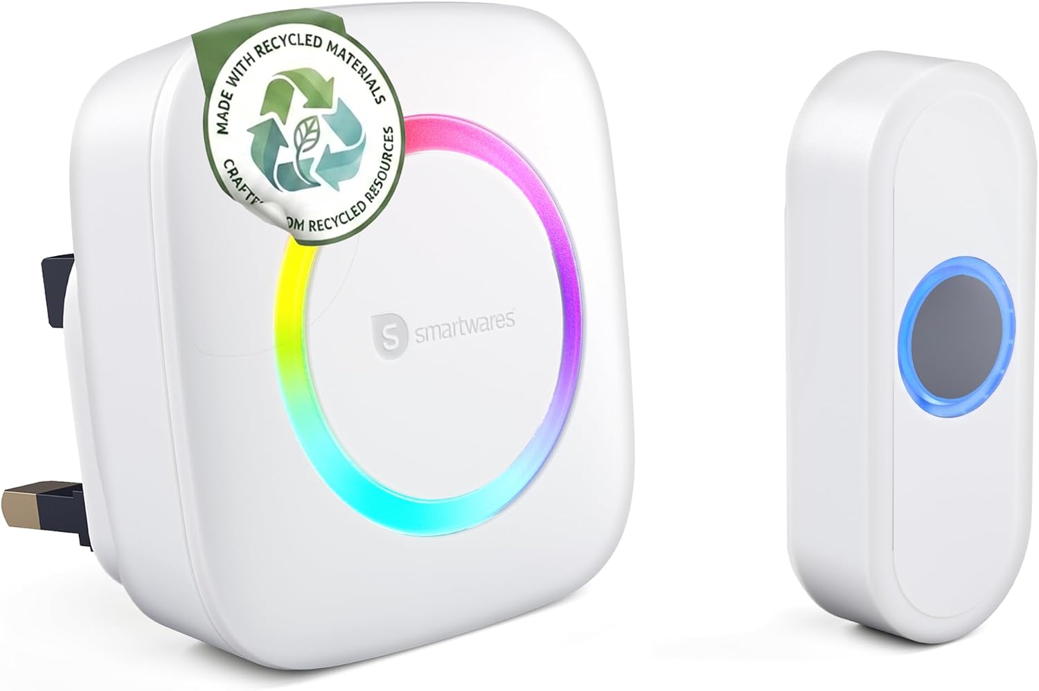Detalle de Smartwares Wireless Doorbell Set - Plug-in Chime & Push Button (PD-4923)