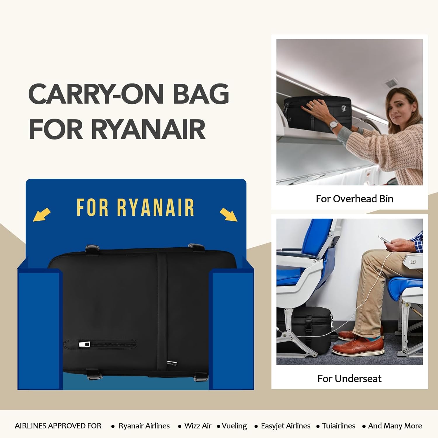 Thumbnail 1 de Xkdoai Cabin Bag 40x30x20 Travel Backpack