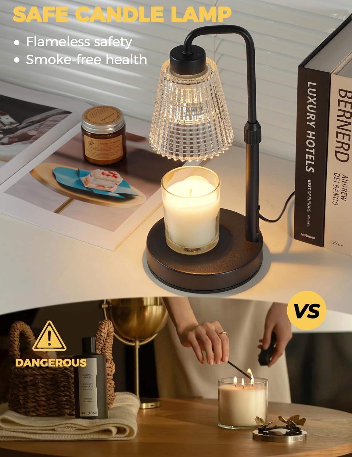 Detalle 2 de GODONLIF Candle Warmer Lamp with Timer 🕯