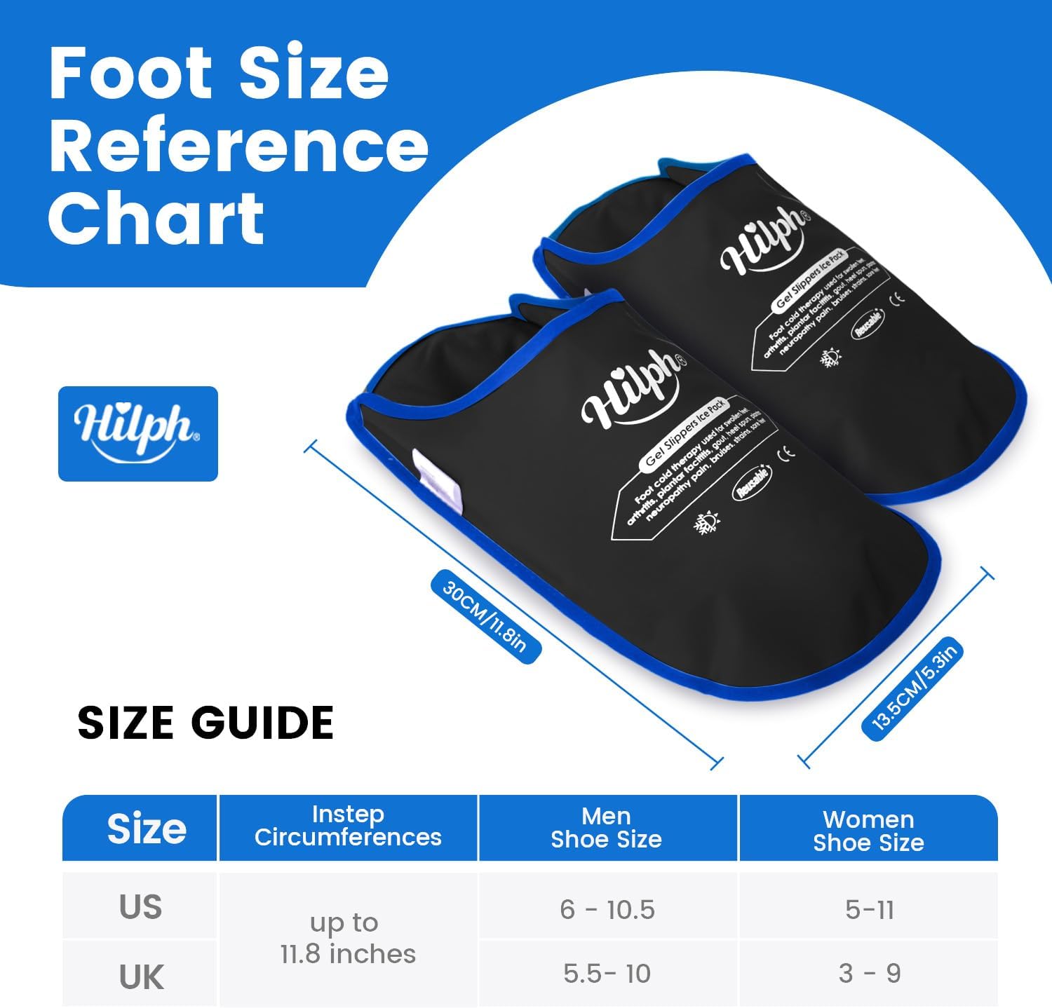 Thumbnail 5 de Hilph Foot Ice Pack Slippers 12.2x5.51