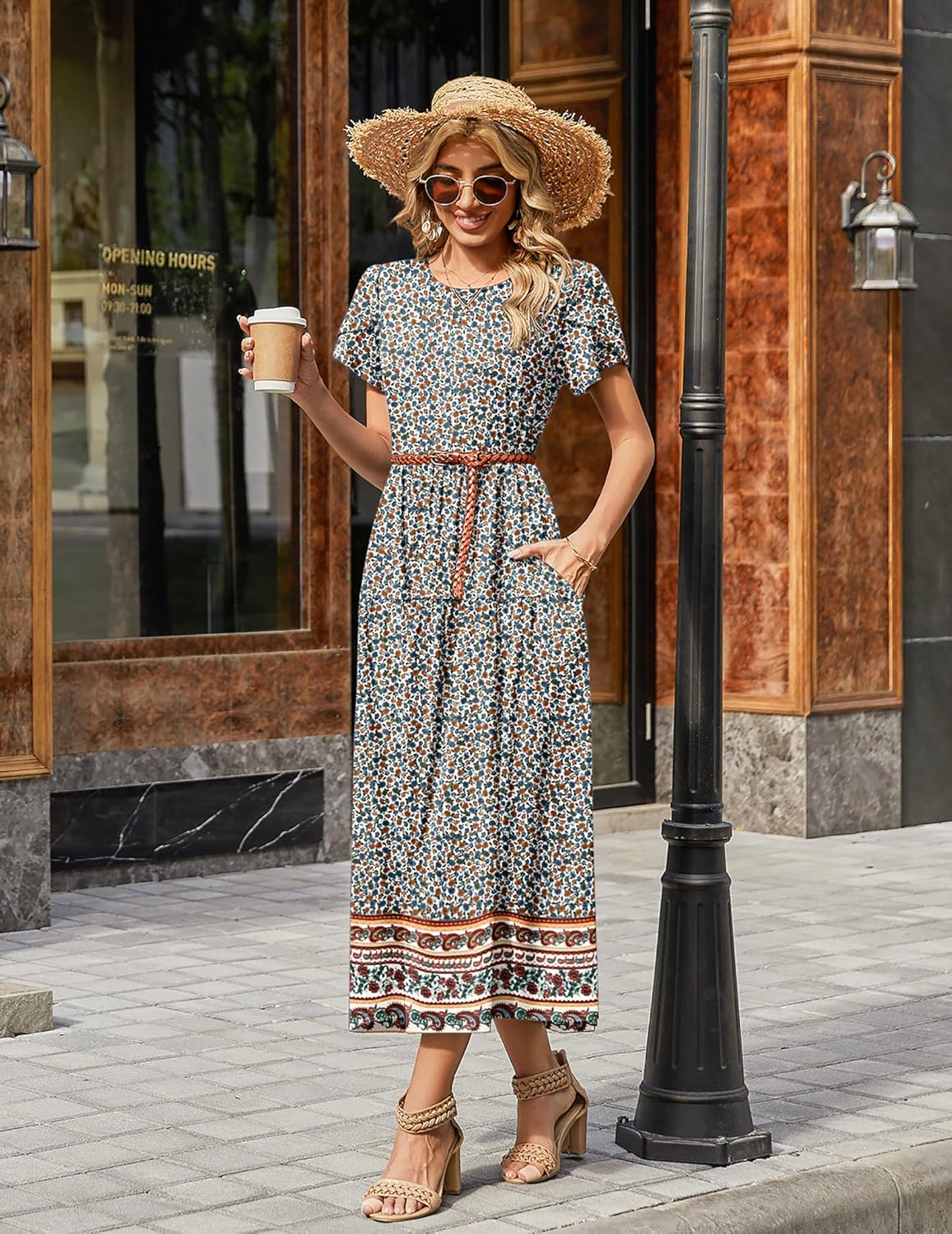 Thumbnail 3 de Zeagoo Summer Dresses for Women 2026 Maxi Bohemian Floral Dress