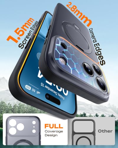 Thumbnail 5 de TOCOL 360° Magnetic Stand Case for iPhone 18 Pro Max (Black)