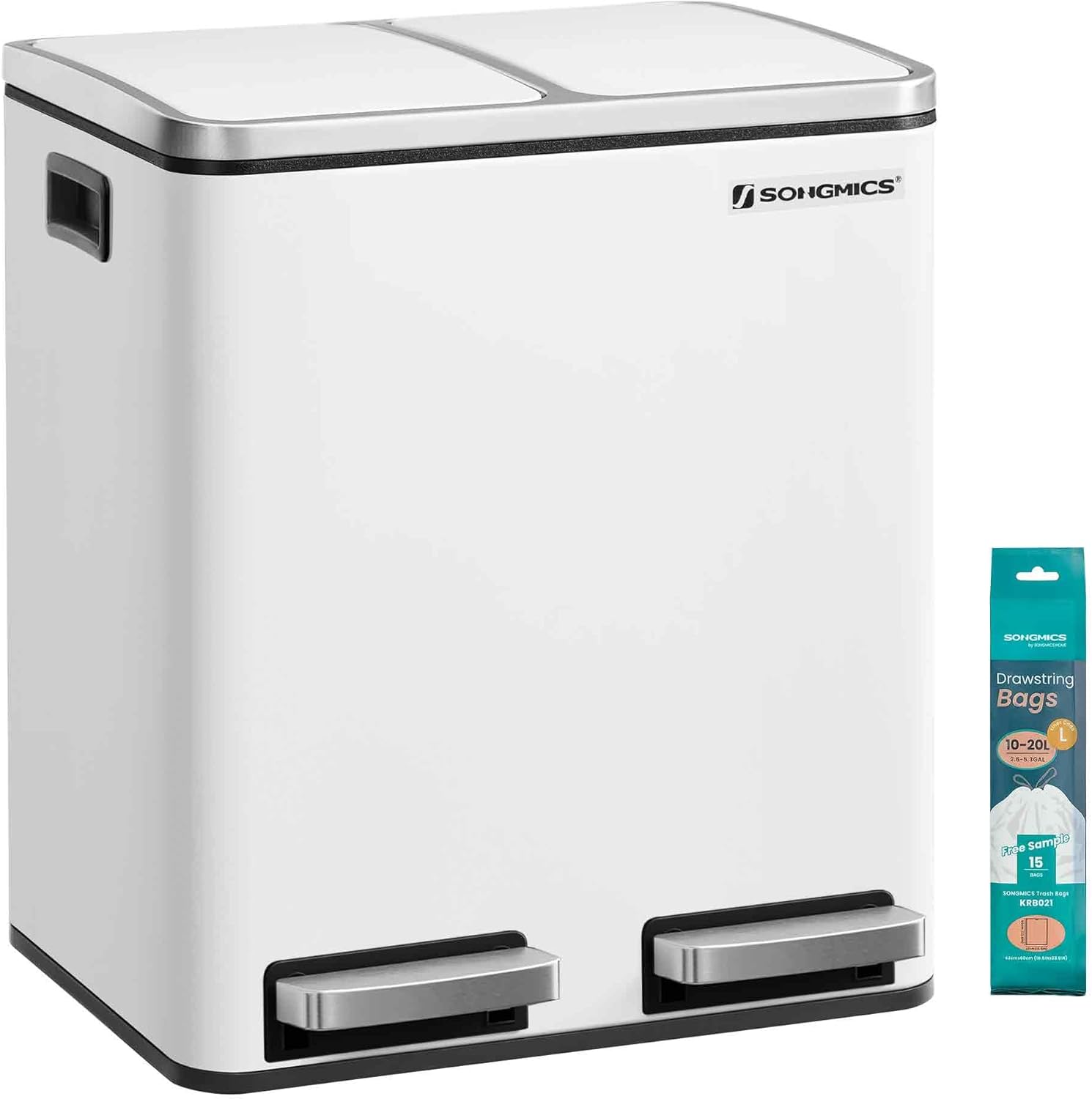 Detalle de SONGMICS Mülleimer Küche 2x15 L