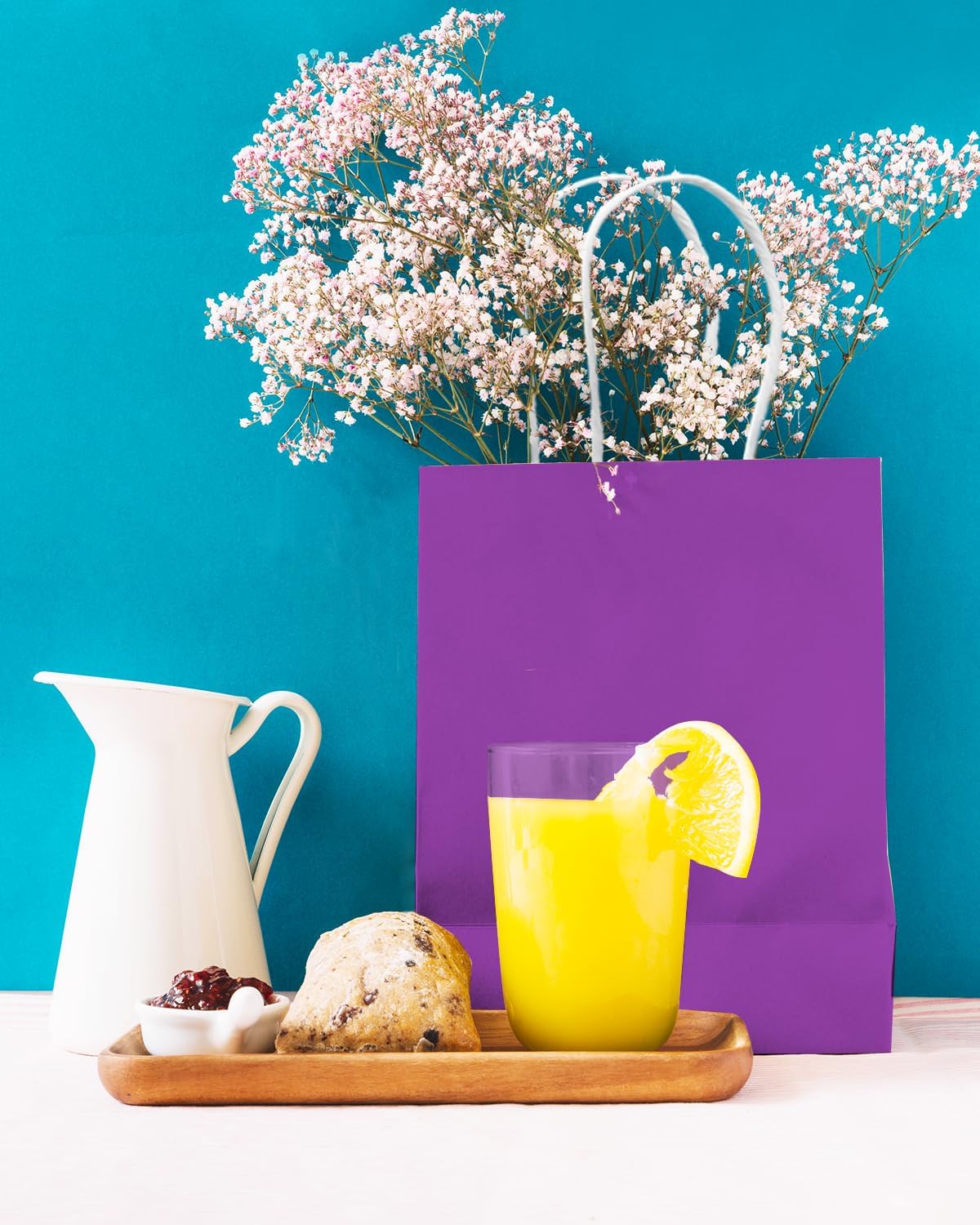 Thumbnail 4 de Gcardist 24PCS Medium Gift Bag with Handles (8.3 x 4.3 x 11 inches) in Violet