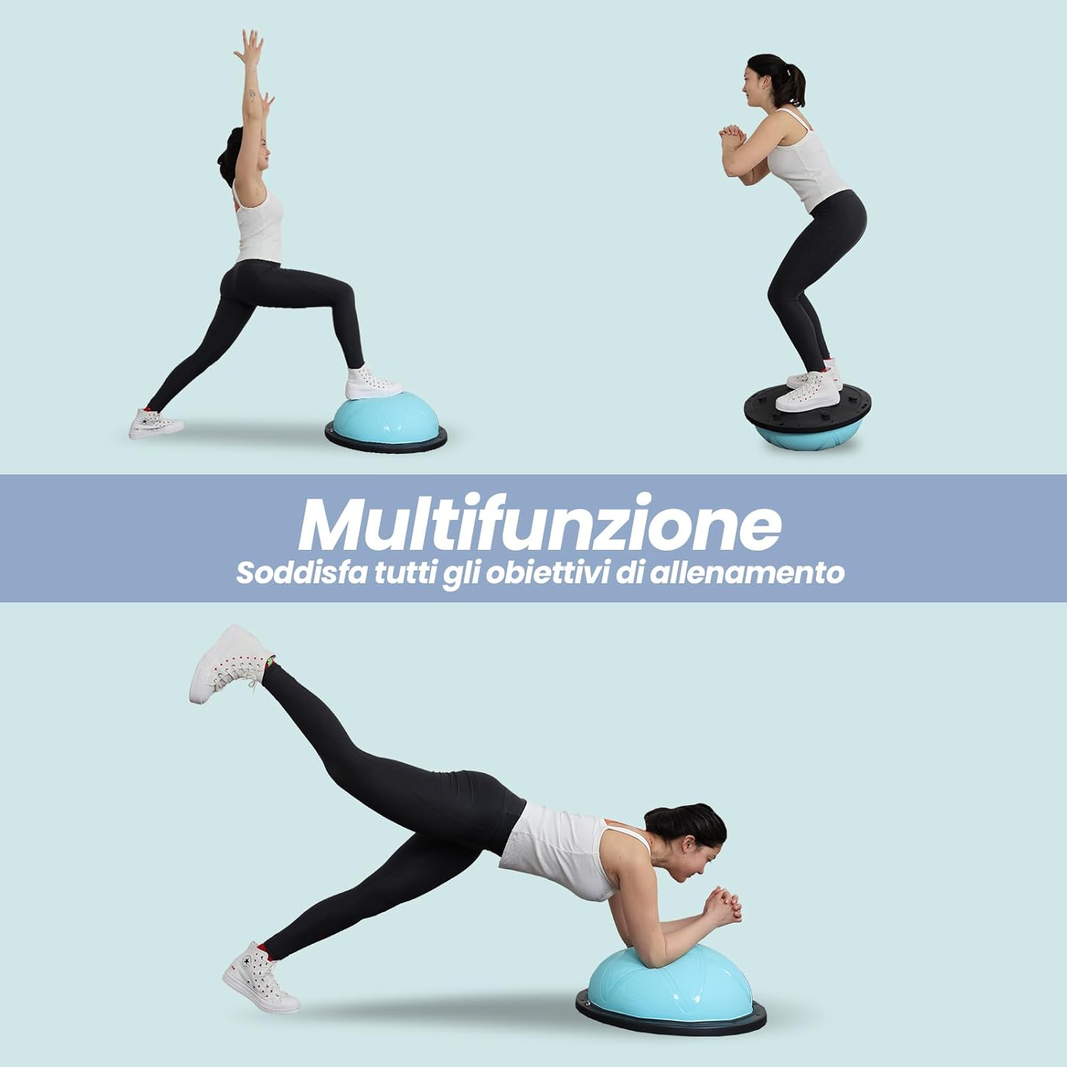 Detalle de DH FitLife Balance Ball da yoga e fitness 60 cm con pompa e 2 fasce