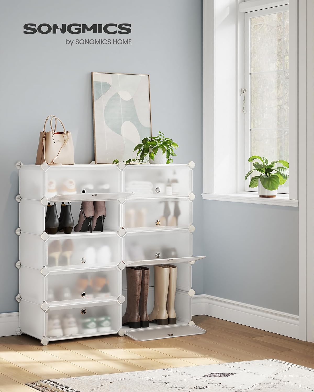 Detalle 2 de SONGMICS LPC10HV4 zapatero modular 10 compartimentos