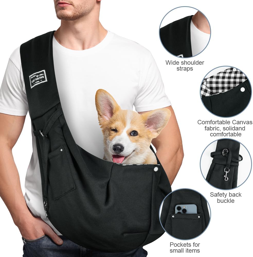 Detalle de Adiwo Puppy Carrier: Reversible Hands-Free Dog Carrier for Small & Medium Dogs & Cats
