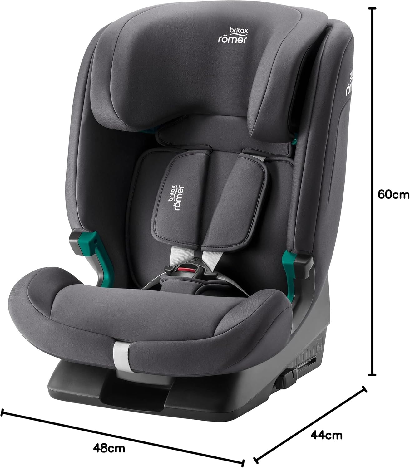 Detalle de Britax RÖMER EVOLVAFIX: seggiolino auto i-Size 76–150 cm, Midnight Grey