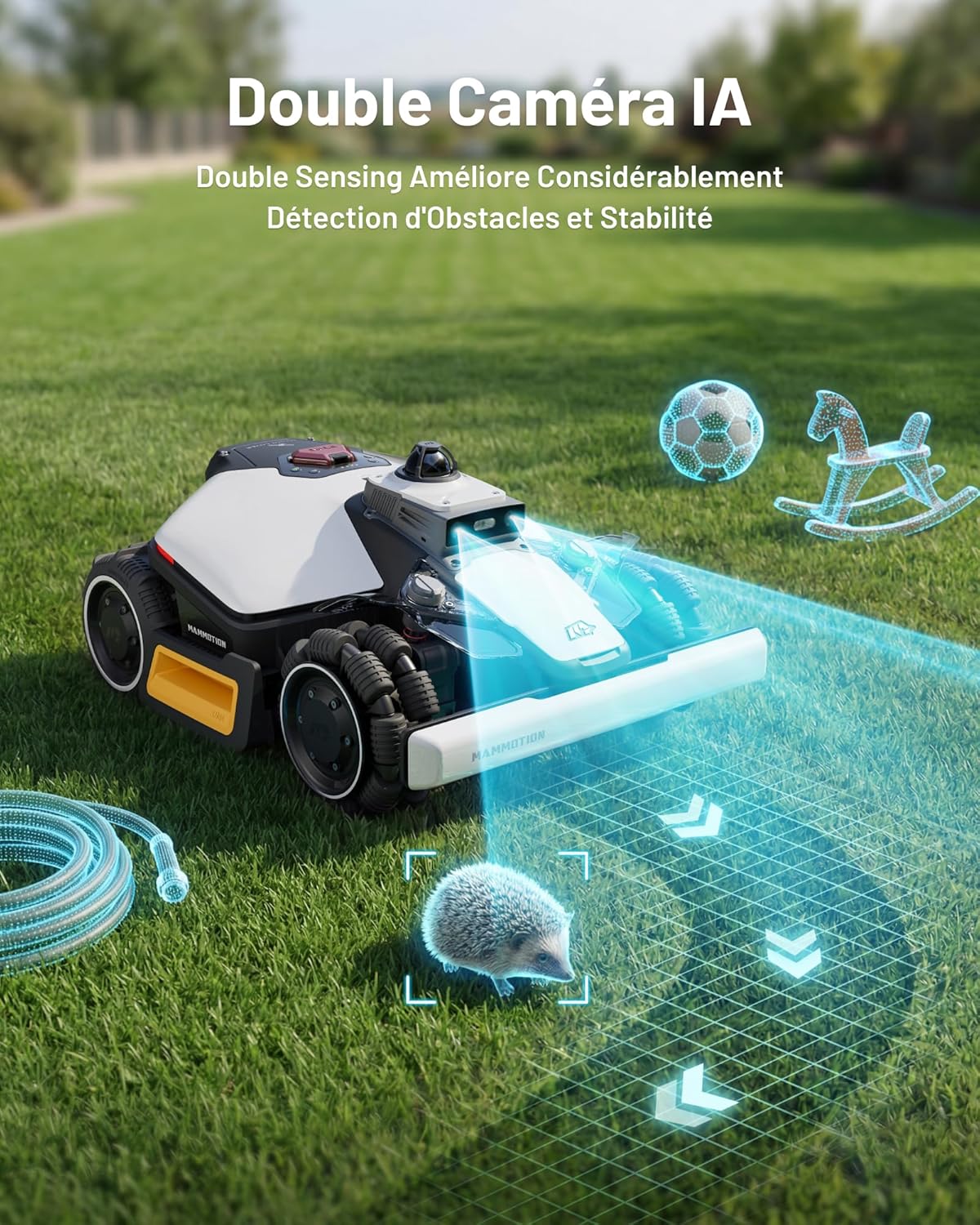 Thumbnail 4 de MAMMOTION LUBA Mini 2 AWD 1500 – Robot Tondeuse sans Fil avec Mini Garage et Nettoyage, 360° LiDAR, IA et Multi-zones