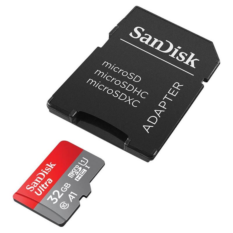 Detalle 1 de SanDisk Ultra microSDHC 32GB UHS-I U1 A1 Clase 10 + Adaptador SD