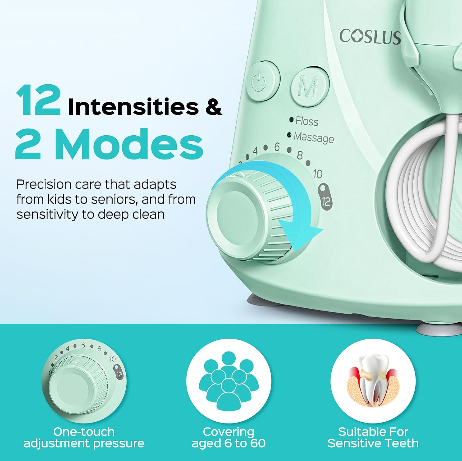 Detalle 2 de COSLUS E2 Water Flosser 600ML 🦷